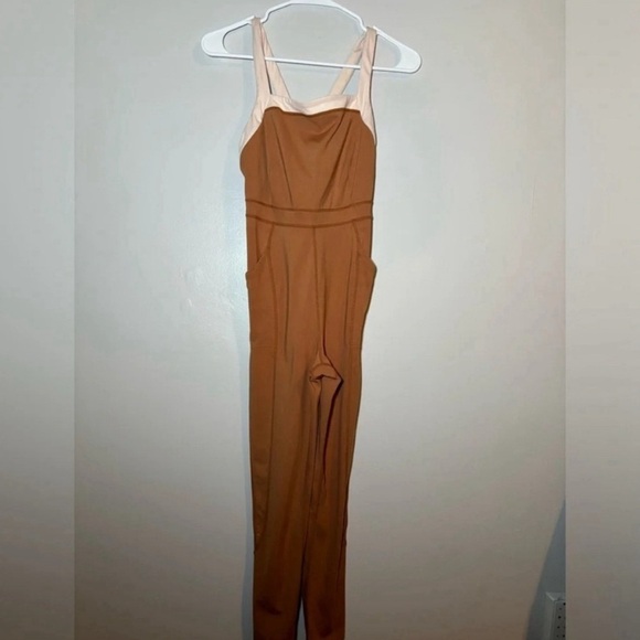 Free People FP Movement Rebel Onesie jumpsuit in Burnt Topaz size Small - Picture 5 of 7